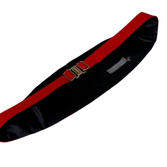 BARNEYS New York Red Bow Tie and Cummerbund Set Mens Formal Wear - Picture 9 of 14